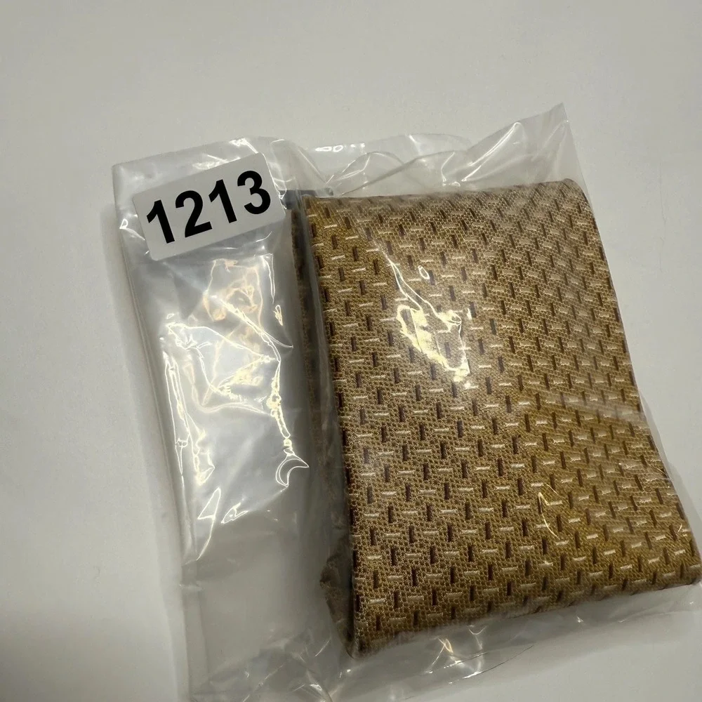 ERMENEGILDO ZEGNA‎ Men's 100% Silk Necktie ITALY Luxury Geometric Yellow Gold